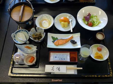 Breakfast served at Japanese Inn