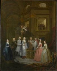 Marriage of Stephen Beckingham and Mary Cox 1729 Hogarth