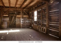 Interior of old barn  NEWS ON JOE'S SPINE!!!!