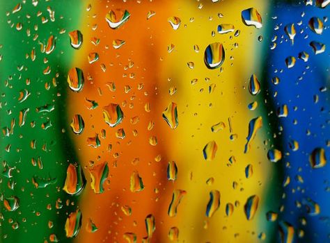 Colorful rain drops