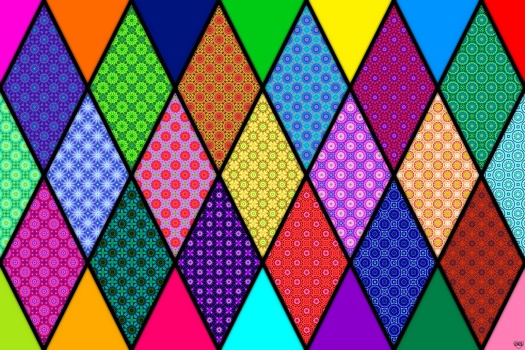 Solve Pattern Diamonds!! ~ M jigsaw puzzle online with 96 pieces