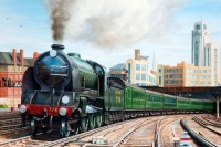 LSWR N15 Class  'King Arthur' 4-6-0 778 Sir Pelleas leaving Victoria Station.