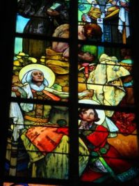 Part  of the Mucha window in St Vitus's Cathedral, Prague (2)