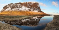 Mountain reflection from the ring road: South Iceland