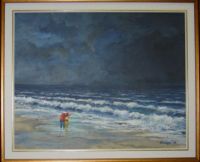 59D-Watching the approaching storm-16x20 Acrylic-Ed's