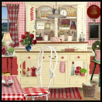 Solve Cozy Retro Kitchen jigsaw puzzle online with 400 pieces