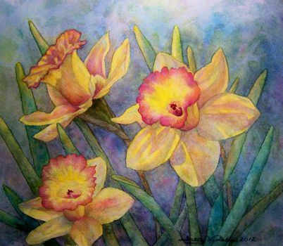 Daffodils by SallyVidalin 2012