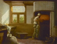 Hendricus Johannes Scheeres (Dutch, 1829–1864),  A Baker at Work (1853)