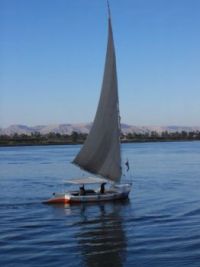 Boat on river Nile in Egypt