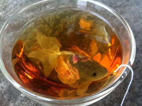 Waiter,there's a goldfish in my tea...