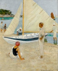 Raoul du Gardier (French, 1871–1954), On the Beach, Noirmoutiers