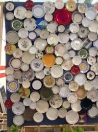 Wall of plates.