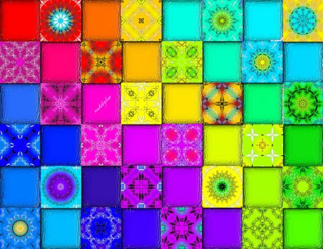 Solve Colorful tiles... jigsaw puzzle online with 414 pieces