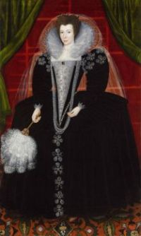 English School Portrait of a Lady in Black 1595-1605