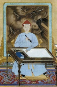 Emperor Kangxi at his Desk (Detail), Unknown author, circa 1700