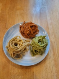 Sourdough tricolor pasta