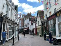 High Street, Hastings, East Sussex, UK