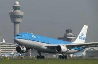 KLM Aircraft taking off from Schiphol Airport