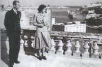 The Royal couple on the roof of their home in Malta