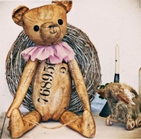 handmade sewn teddy bear