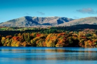 Autumn colours of Lake Windermere, Cumbria, UK