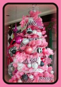 Pink and Black Christmas Tree