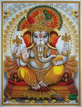 Solve Ganesha jigsaw puzzle online with 80 pieces