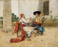 Joaquín Agrasot - Two Inhabitants of the Valencia Huerta