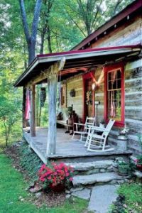 Log Cabin With a Porch Made For Sittin'