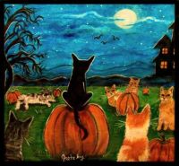 Cats in Pumpkin Patch