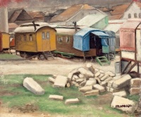 François Barraud (Swiss, 1899–1934), Les roulottes