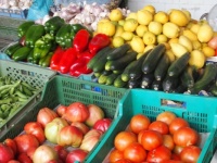 Fruit and vegetables for sale