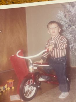 My middle son, Mark at Christmas many yearsago