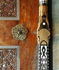 Mamluk-style woodwork in a modern interpretation.
