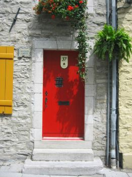 Red Door in Quebec, by Wendy
