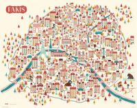 Stylish 60s Paris Map