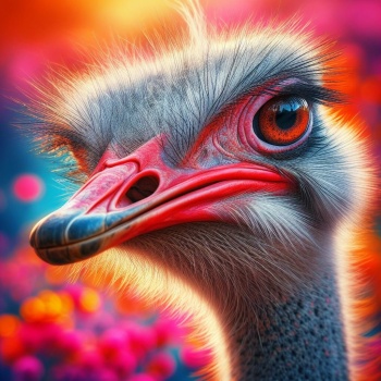 Solve Judging Judy the Ostrich jigsaw puzzle online with 81 pieces