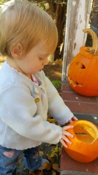 Playing with pumpkins