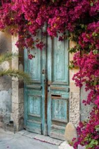 Old Blue Wooden Doors....