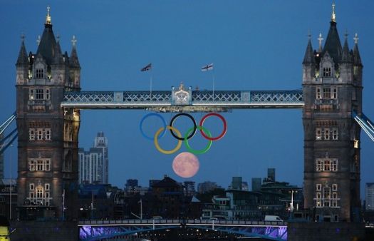 Olympic moon & Tower Bridge (Reuters)