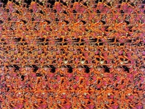 Solve 3D MAGIC EYE jigsaw puzzle online with 63 pieces