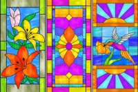 Stained Glass Triptych