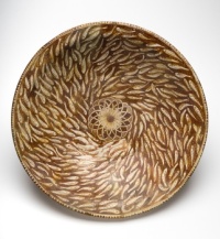 Persian Fritware Dish with a Shoal of Fish, circa 1260-circa 1350
