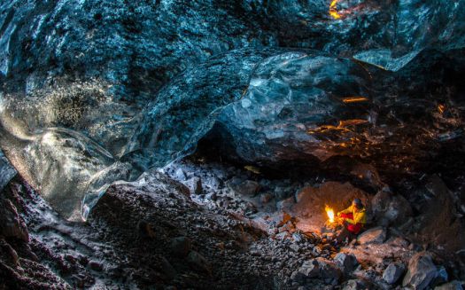 Cave under a glacier