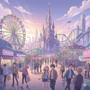 Solve Futuristic Theme Park jigsaw puzzle online with 100 pieces
