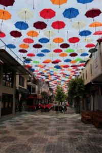 umbrella street antalya turkey