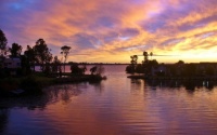 "Many Moods of Mulwala" series: Gold and Purple Dawn