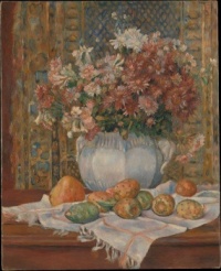 Still Life with Flowers and Prickly Pears by Auguste Renoir