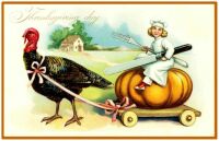 Theme 3 of 6 - Thanksgiving Vintage Art Card with Boy Chef
