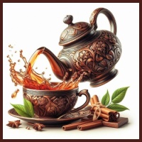 Teapot and Teacup, resizable 9 to 600 pieces